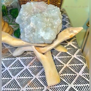 Natural Crystal on Wooden Stand